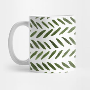 Watercolor knitting pattern - green Mug